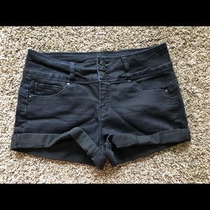 Black Jean Shorts